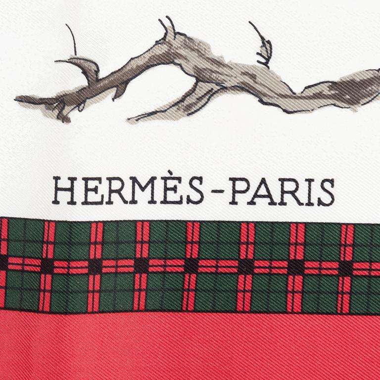 Hermès, scarf "L'Hiver en Poste".