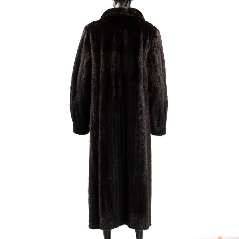 A SAGA MINK FUR COAT.