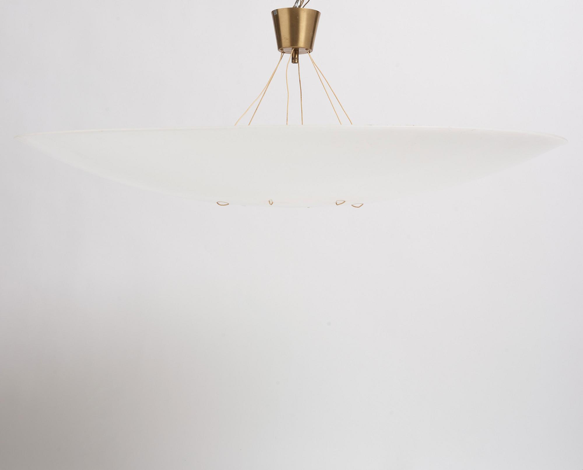 Hans Bergström, a large ceiling lamp, model 'C1497/E', ateljé Lyktan, Åhus, Sweden 1950-60s.