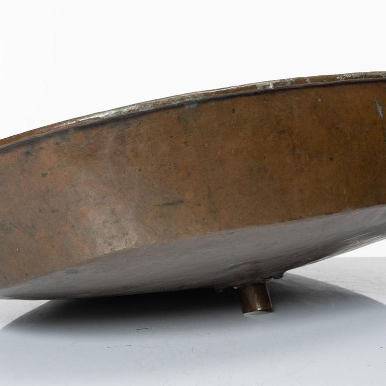A Swedish copper funnel, 18th / early 19th century.