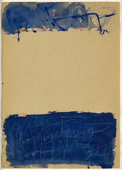 Eddie Figge, mixed media on paper, signed, executed around 1960.