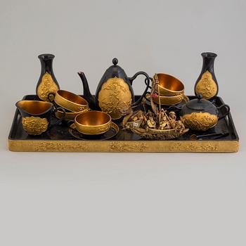 a plastic japanese tea set, early 20th century.