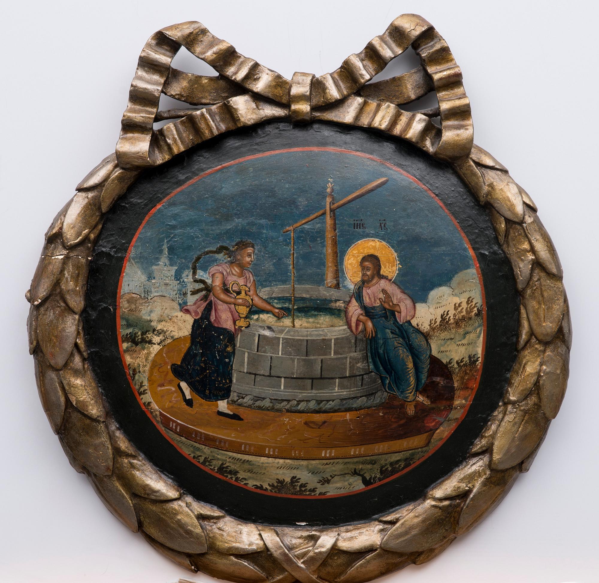 IKON, tempera på pannå, Ryssland 1800-tal.