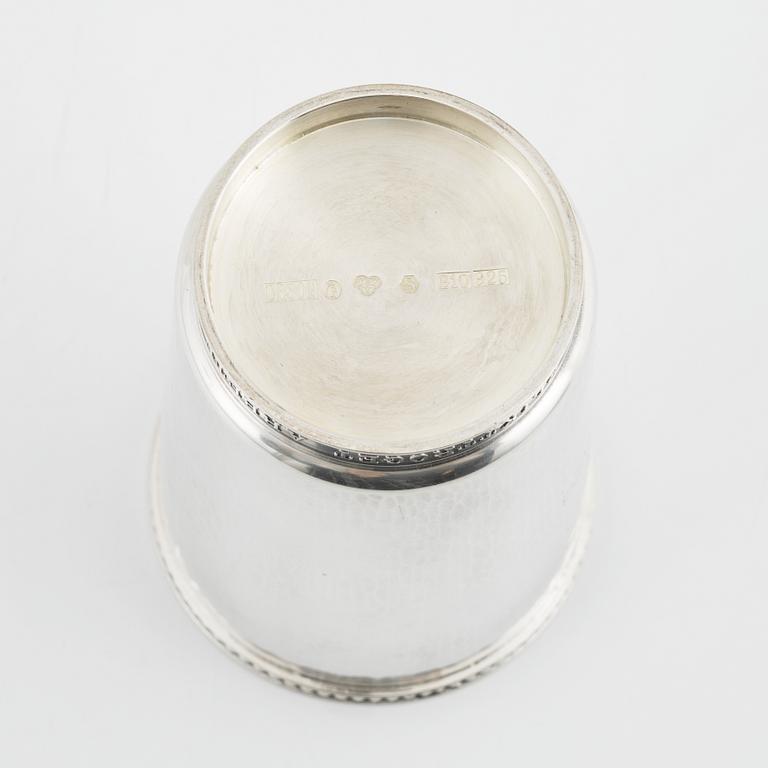 A Swedish silver vase, bearing the mark of Ceson, Gothenburg, 1976.