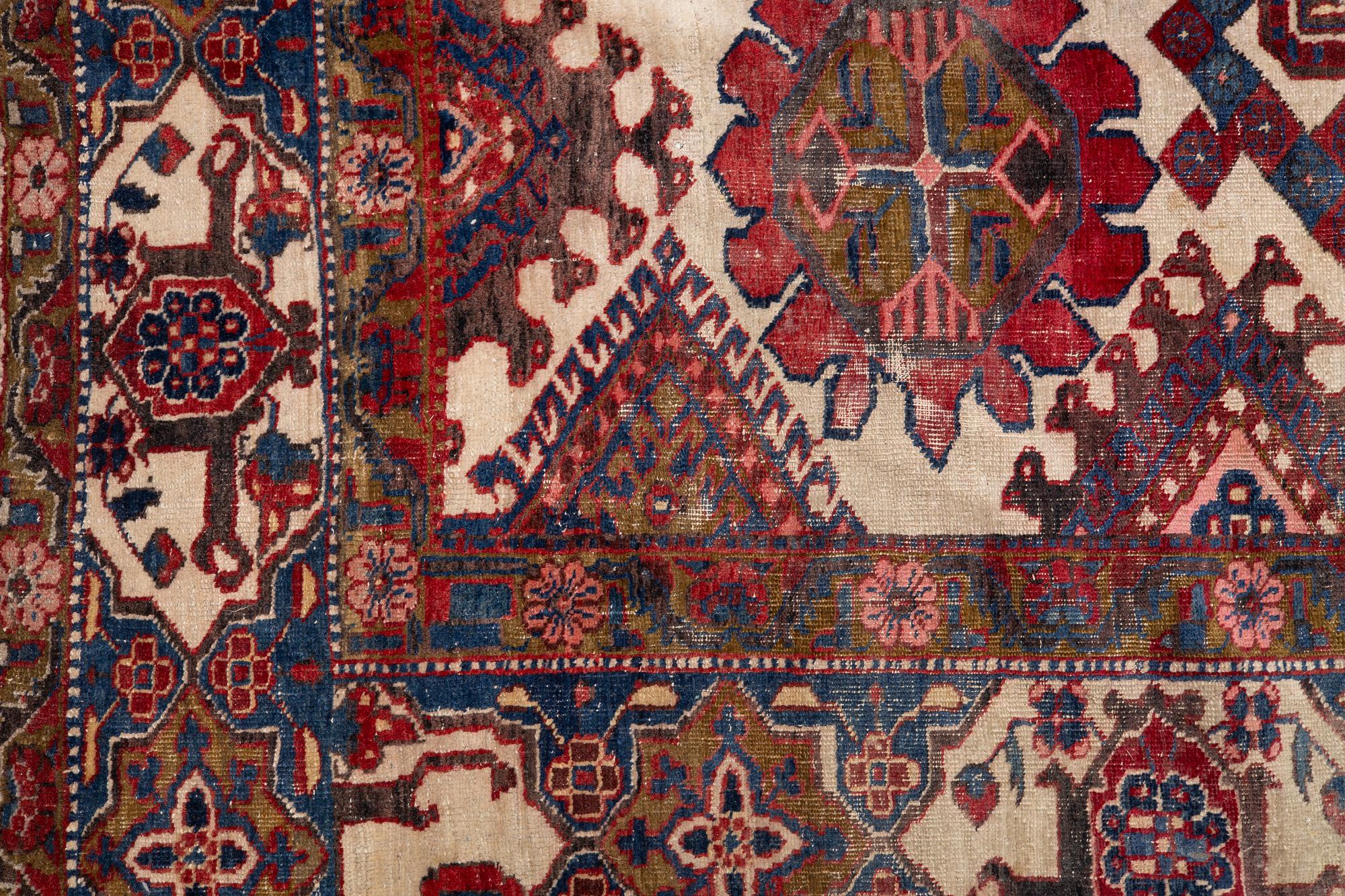 Carpet, Heris, antique, 350 x 245 cm.