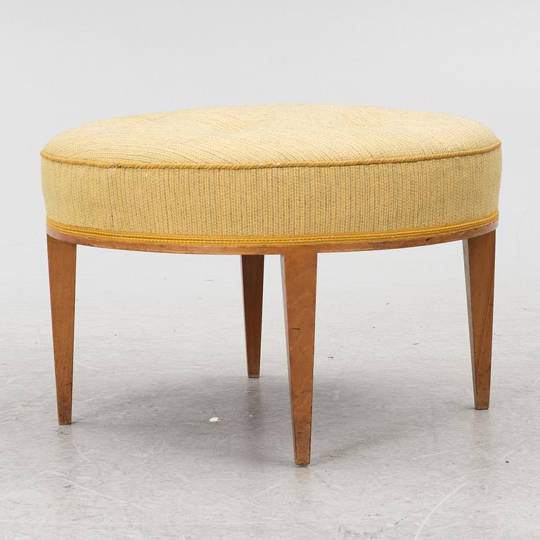 Josef Frank, a model 647 ottoman, Firma Svenskt Tenn, before 1985.