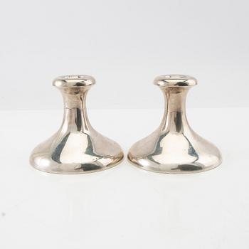 Ljusstakar ett par silver CG Hallberg Stockholm 1910.