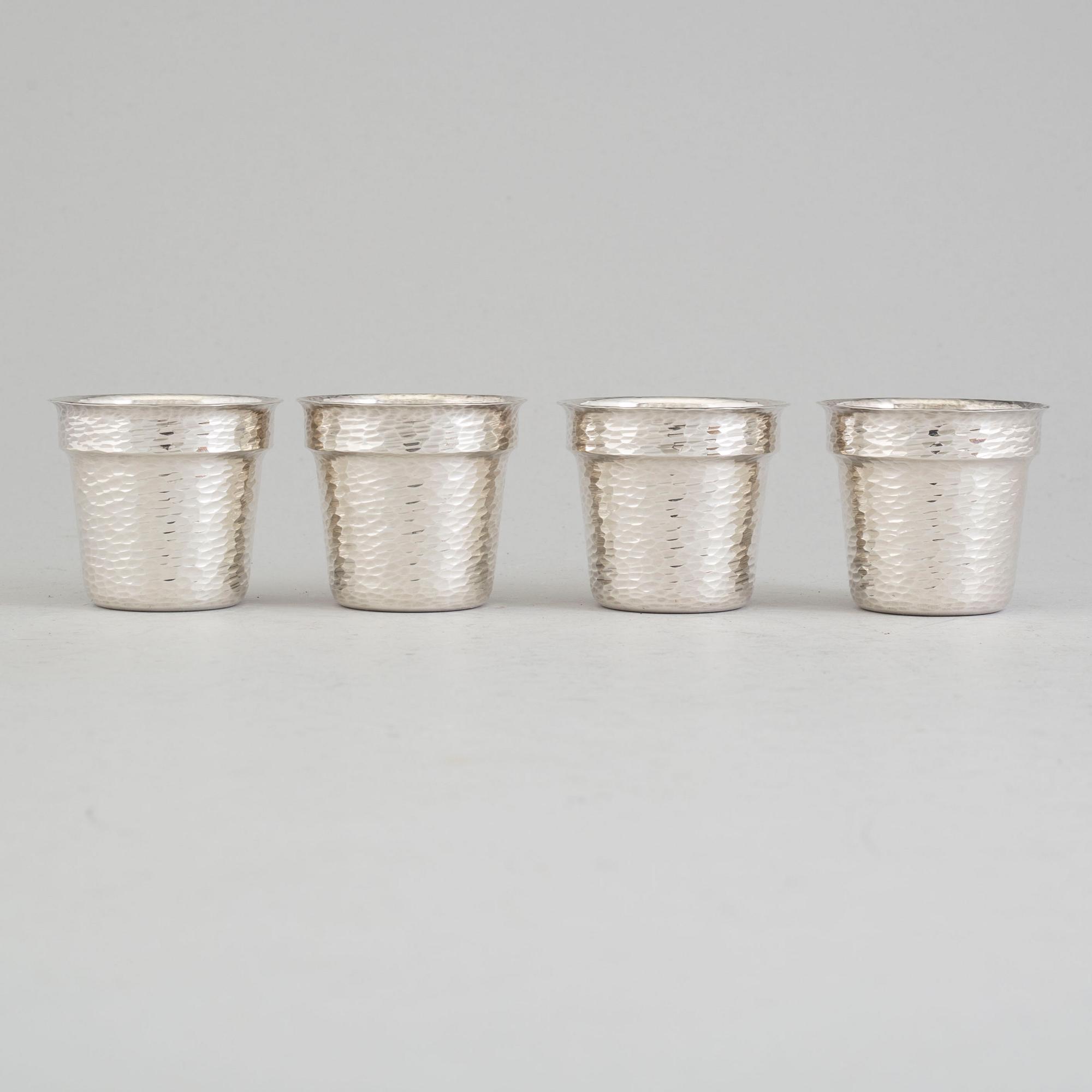 4 silver bowls by Eric Löfman, MGABm 1977.