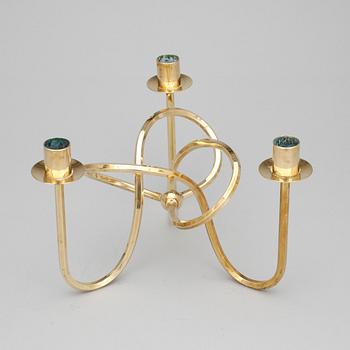 LJUSSTAKE, mässing, "Knuten", Josef Frank, Firma Svenskt Tenn, formgiven 1938.