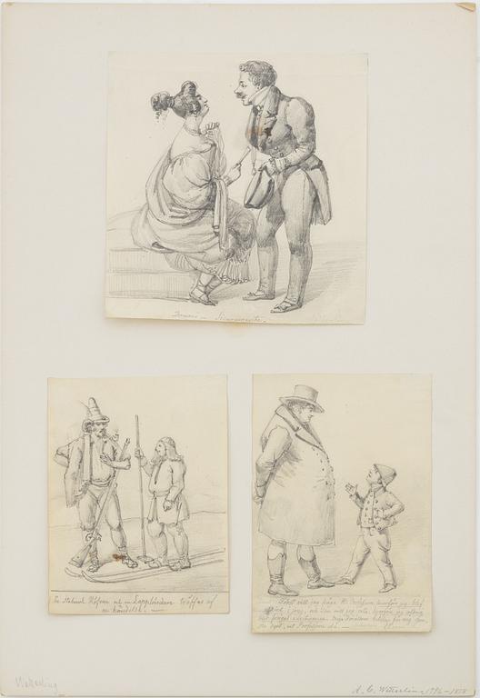 Alexander Clemens Wetterling, attributed to, pencil drawings, 4.