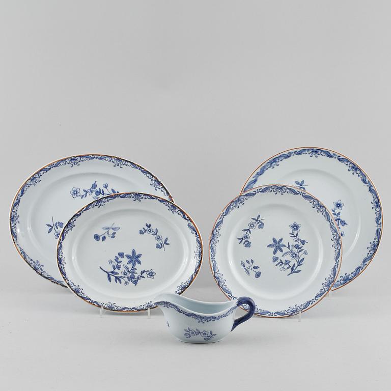 SERVISDELAR, 12 st, porslin, "Ostindia", Rörstrand, 1900-tal.