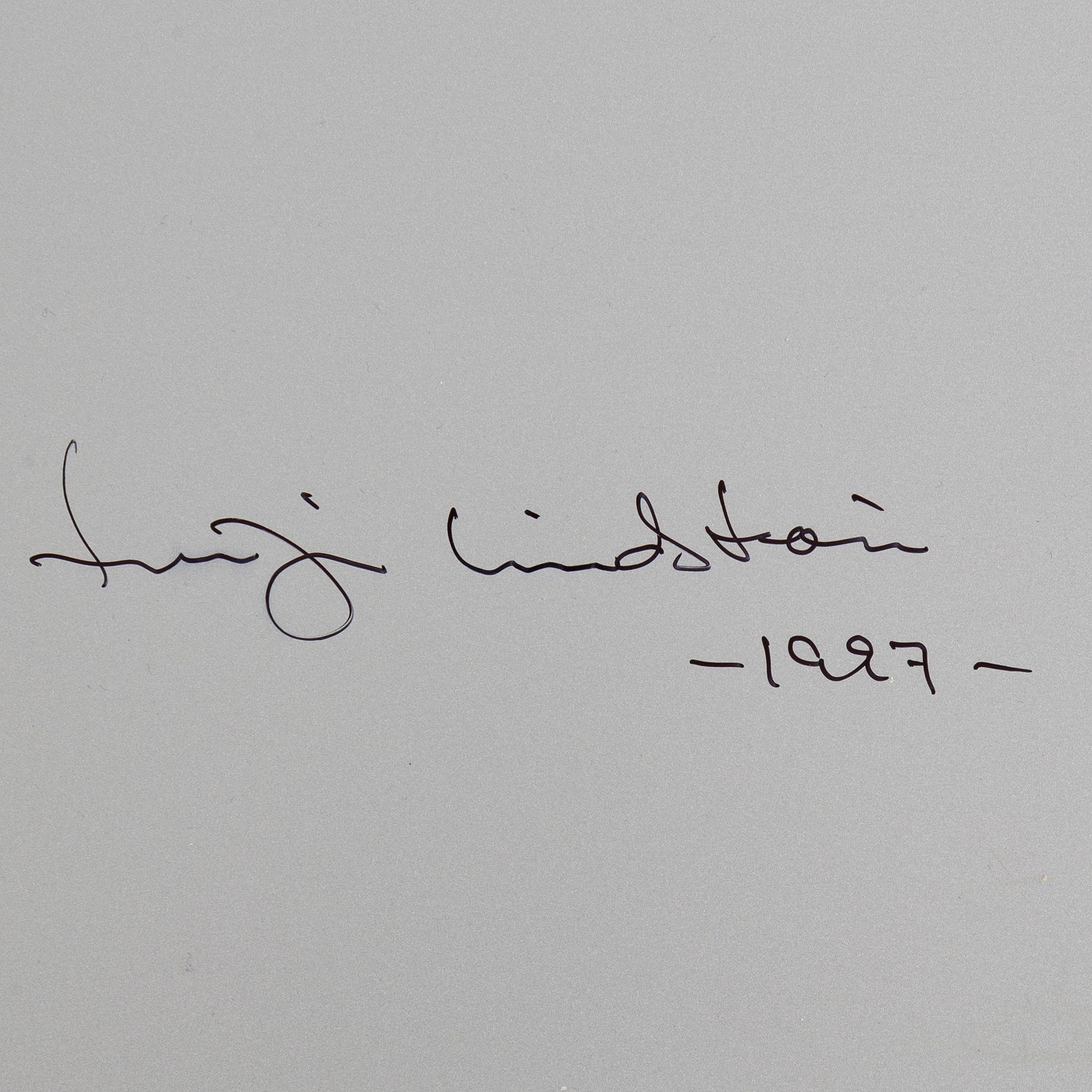 Tuija Lindström, photograph mounted to aluminum signed on verso.