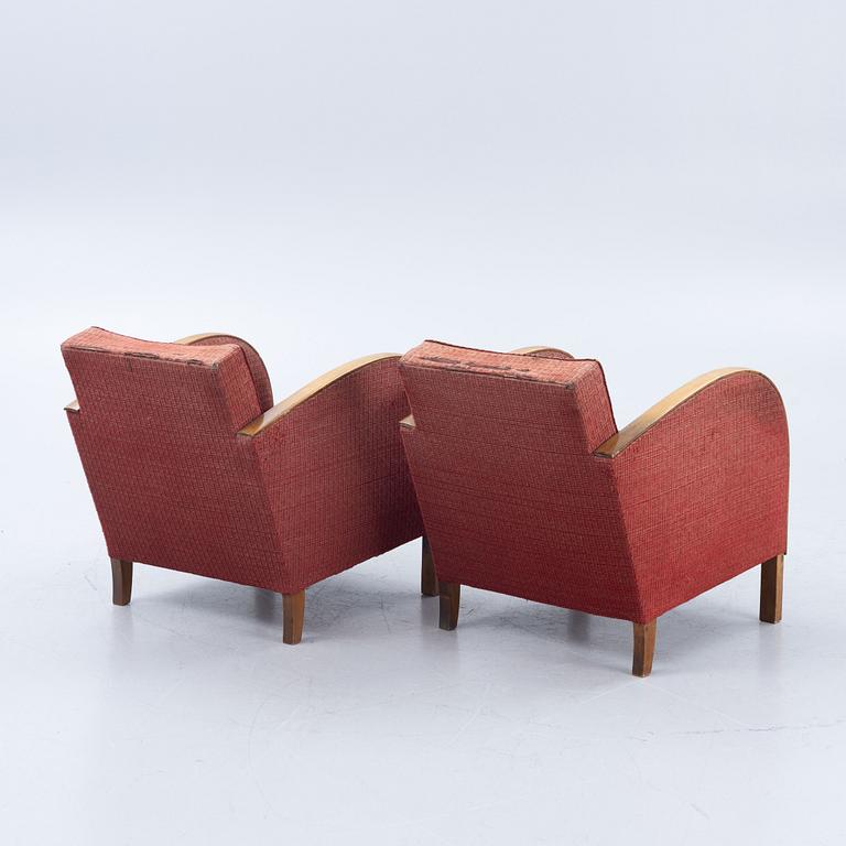 Fåtöljer, ett par, Art Deco, 1930-tal.