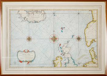 KARTA, kopparstick, efter S Bellin, daterad 1768.