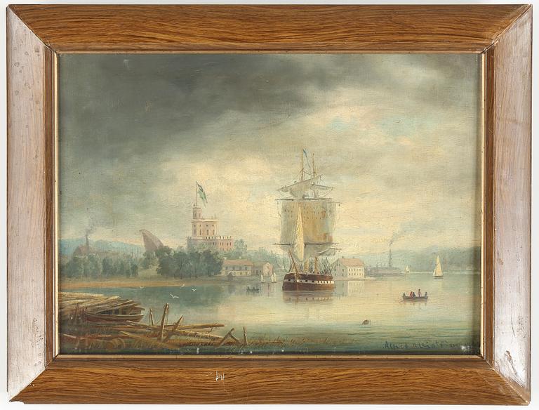 ALFRED WISTRÖM, olja på duk, signerad o daterad 1863.