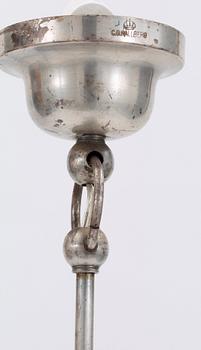 An Elis Bergh white metal ceiling lamp, C.G. Hallberg, Stockholm 1920's.