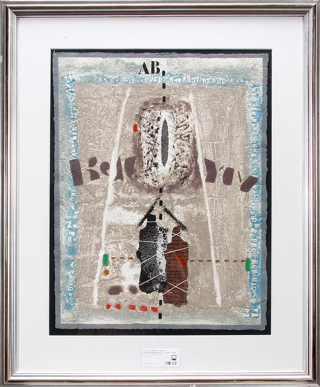 JAMES COIGNARD , carburundumetsning, collage, sign o nr HC/VIII/X.