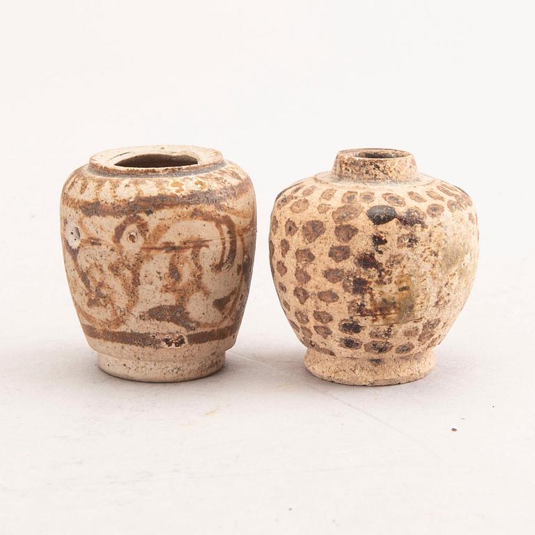 A set of five different Chinese Song earthenware vases.