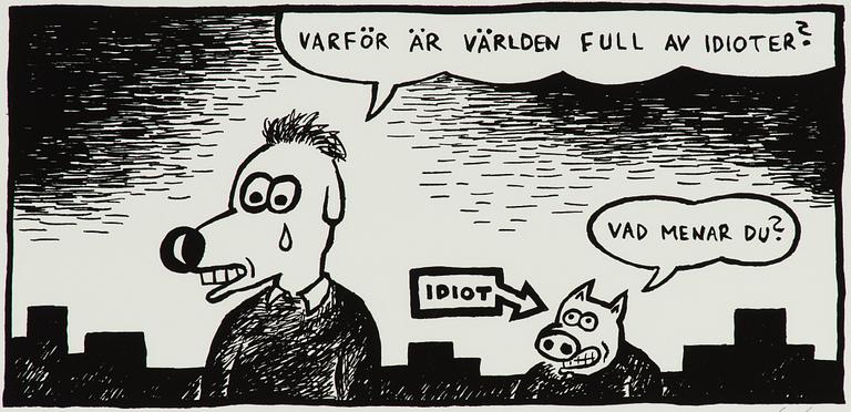 Gunnar Lundkvist, "Varför är världen full av idioter?".