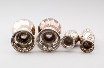 STRÖARE, 2 par, silver, 1900-tal. Vikt ca 250 gram.