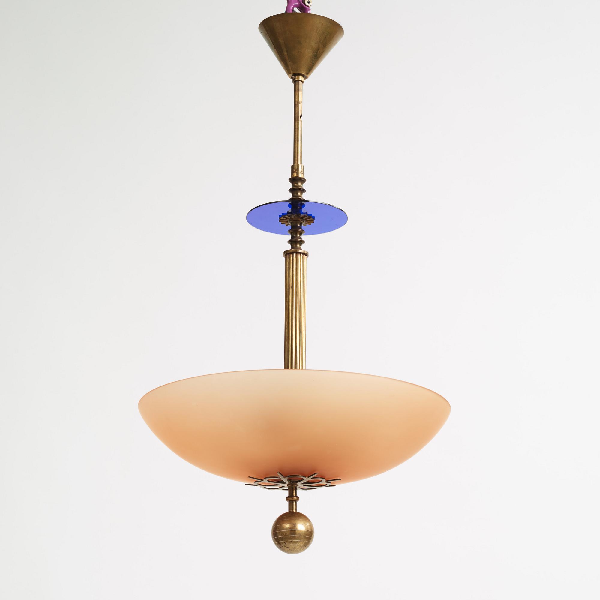 Harald Notini, a version of ceiling lamp model "6540/6545" from Arvid Böhlmarks Lampfabrik, Sweden, 1930's.