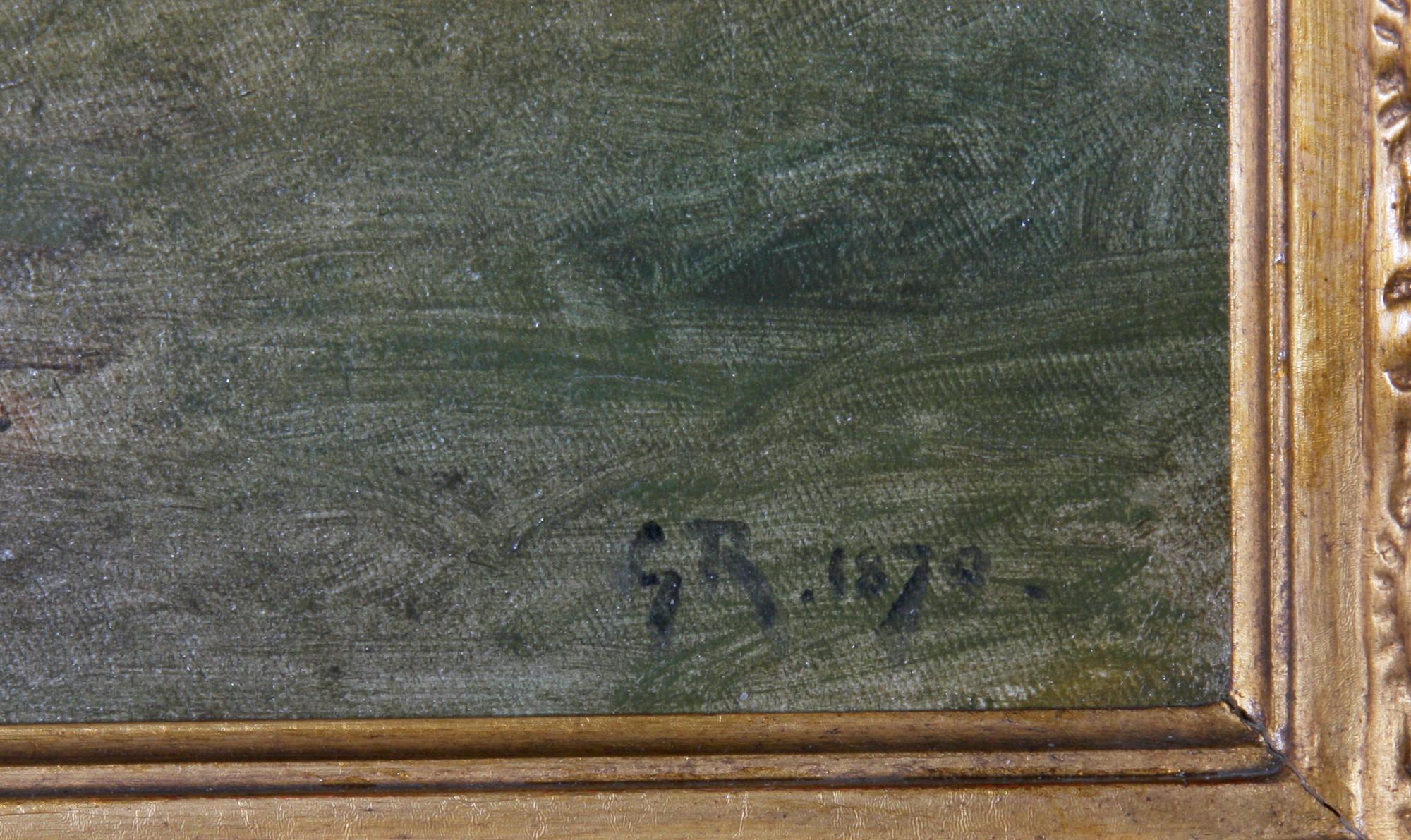 RYDBERG, GUSTAF, olja på duk uppfodrad på pannå, sign o dat 1879.