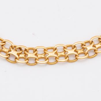 BRACELET 18K gold, 7 5 g, approx 17 x 0,5 cm, Swedish hallmarks.