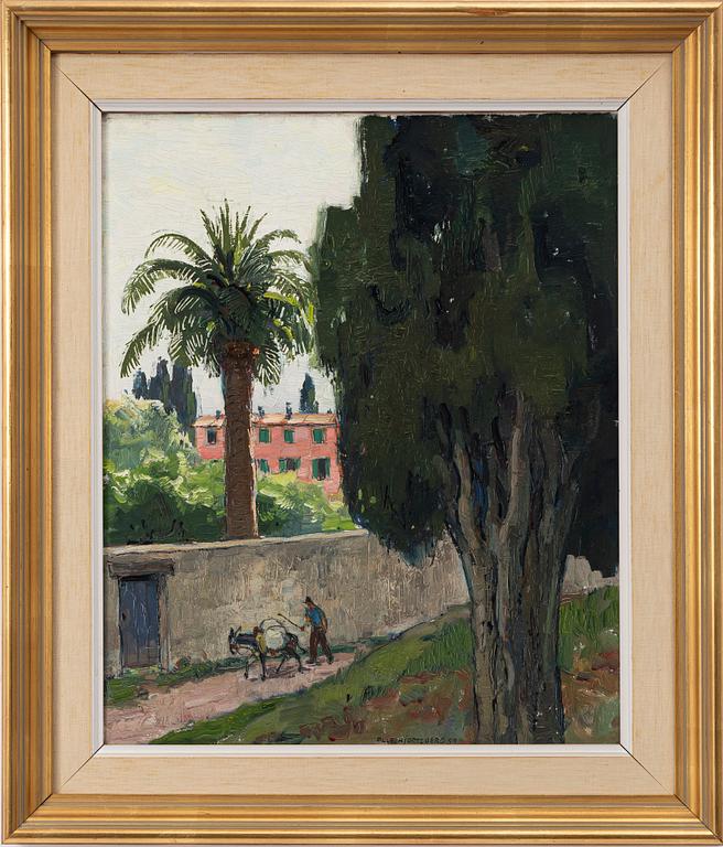 Olle Hjortzberg, Southern landscape.