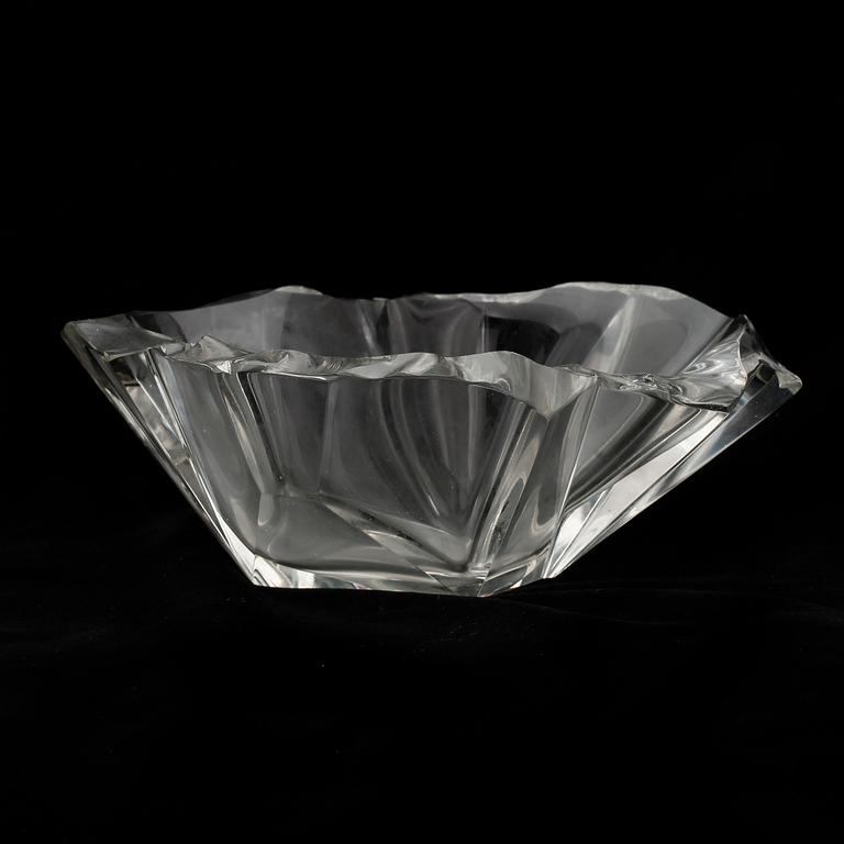 SKÅL, glas, "Iceblock", Tapio Wirkkala, signerad och numrerad 3847.