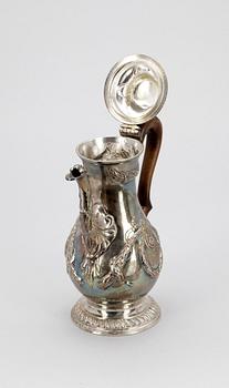 KAFFEKANNA, silver, troligen Charles Wright, London, 1771.