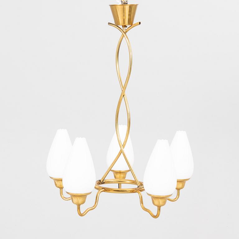 A 1940/50s ASEA brass ceiling pendant.