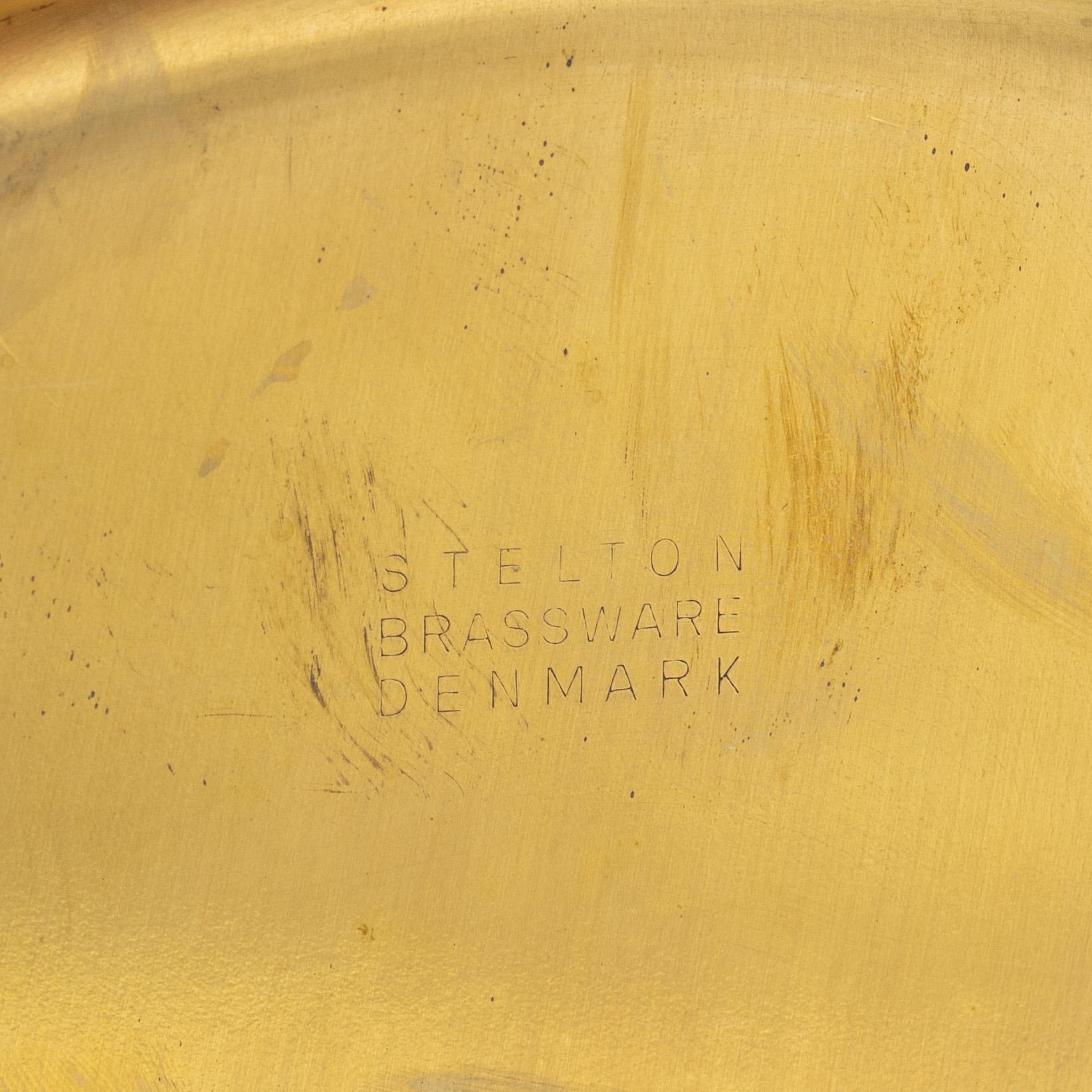 Kuverttallrikar, 8 st, mässing, Stelton, Danmark.
