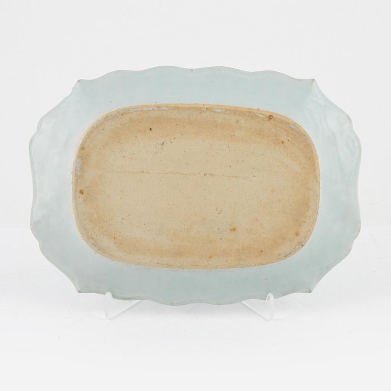 A blue and white porcelain charger, China, Qing Dynasty, Qianlong 1736-95.