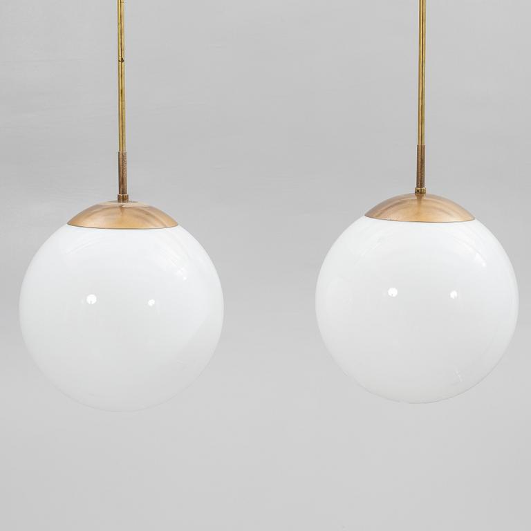 Ceiling lamps, a pair, 20th century.