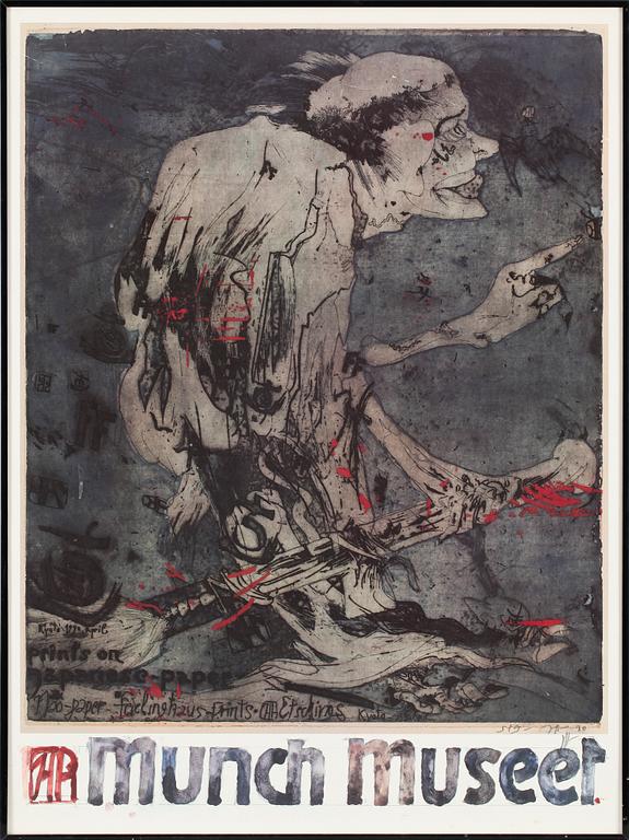 HORST JANSSEN, affisch samt två grafiska blad, sign/sign  i trycken.