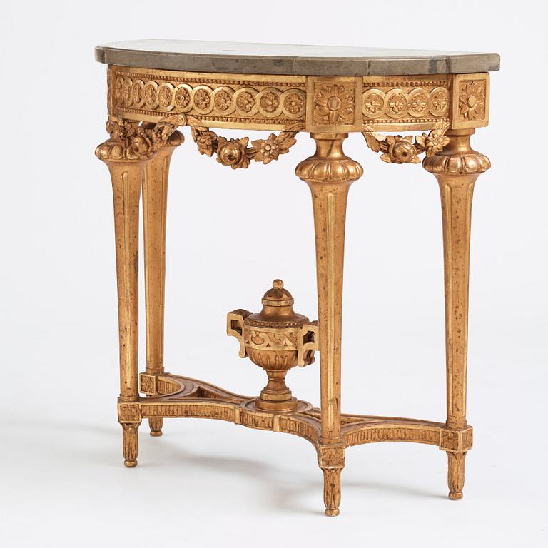 A Gustavian late 18th century console table.