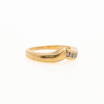 Ring, 14K gold with diamonds, Willy Wiemann.