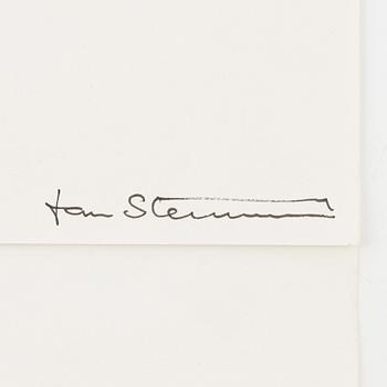 Jan Stenmark, collage, original for lithograph in colours, signed.