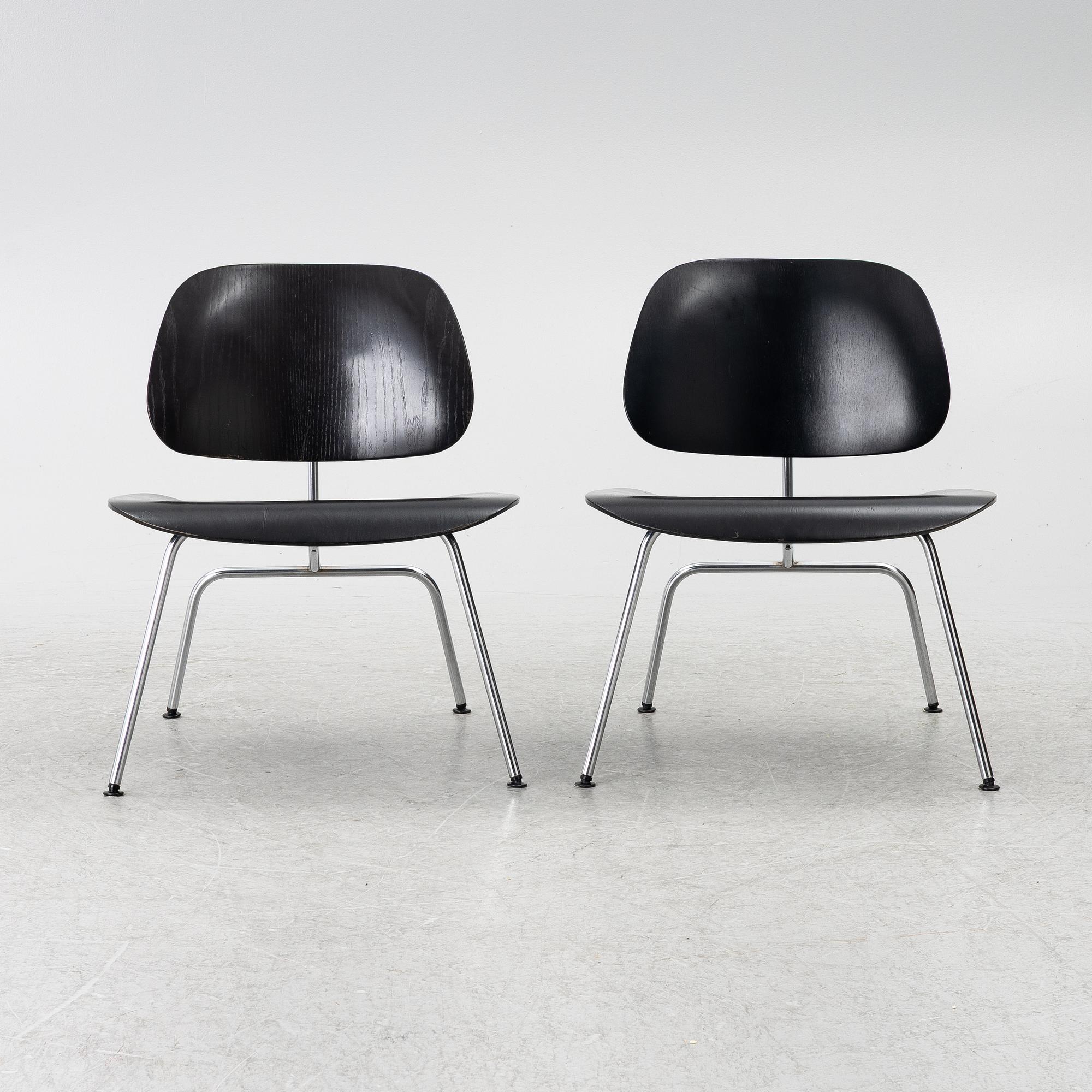 Charles & Ray Eames, fåtöljer, ett par, "LCM", Herman Miller.