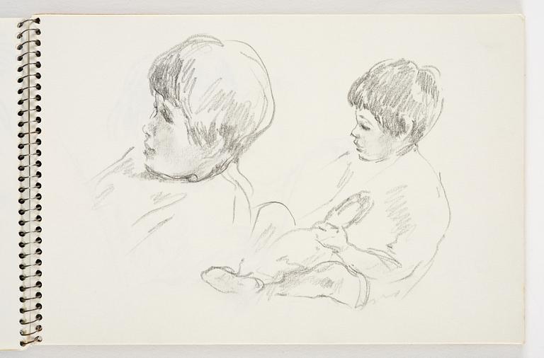 Lotte Laserstein, 3 skissböcker med blyertsteckningar.