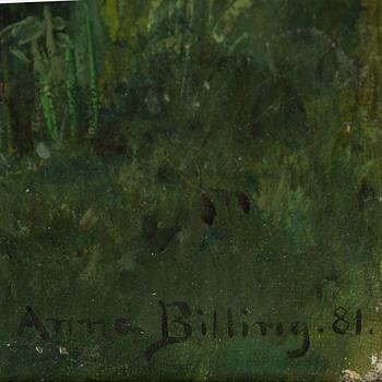 ANNA BILLING, oil on canvas, signedand dated -81.