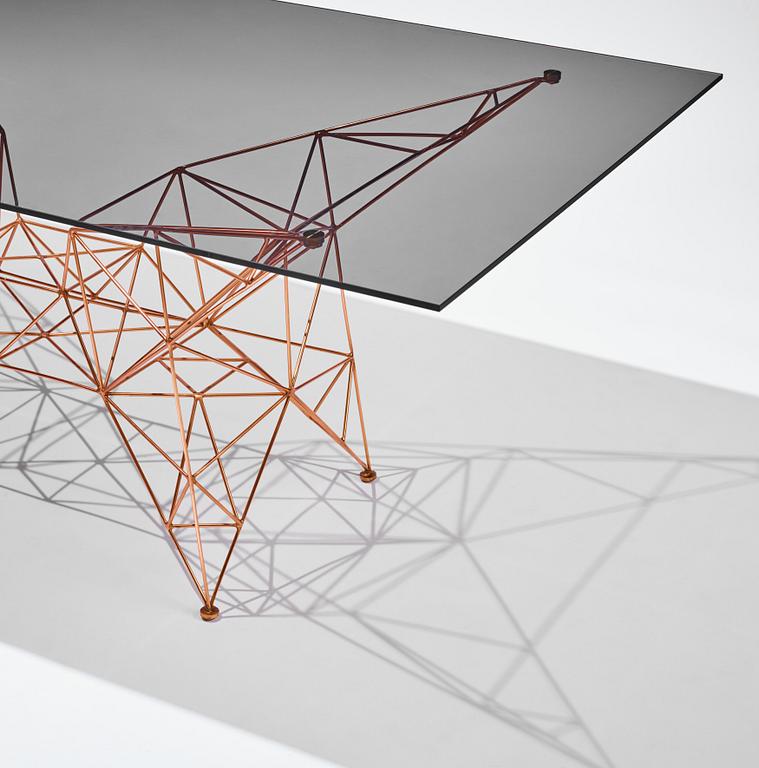 Tom Dixon, matbord, "Pylon Dining Table", Tom Dixon Studio, London, efter 2014.