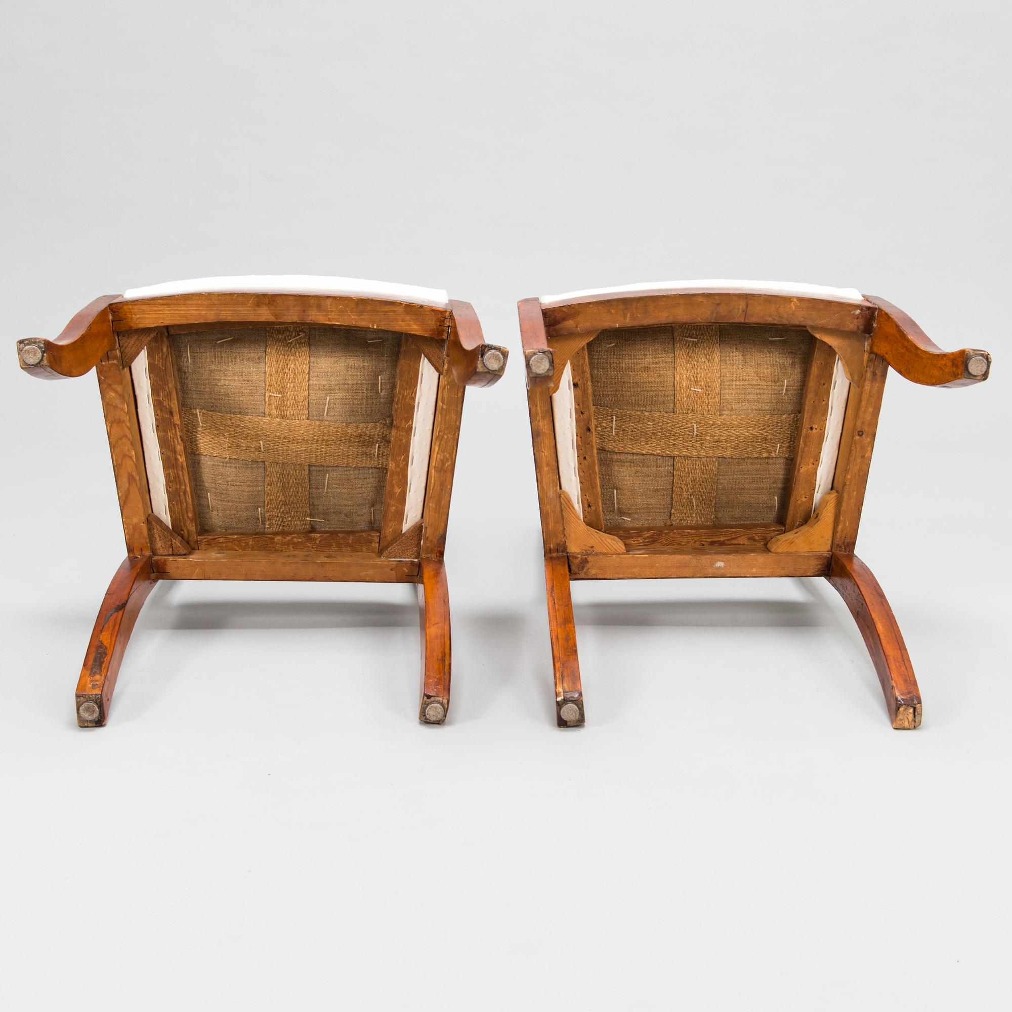 Stolar, 12 st, biedermeier, Ryssland ca 1830.