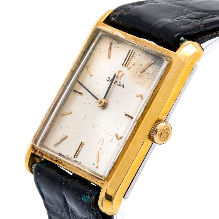 Omega, armbandsur ca 25 x 28 mm.