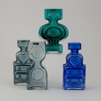 HELENA TYNELL, four glass vases, second.