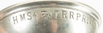 A set of five pewter tankards and six bowls England 20th century.