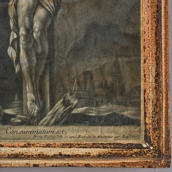 A Gustavian giltwood frame, late 18th century.