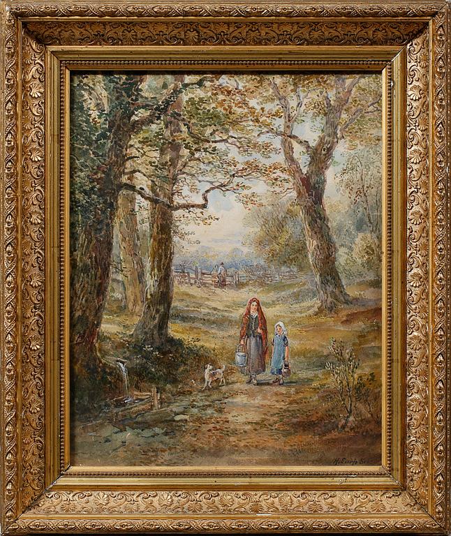 HENRY EARP d.ä., akvarell, signerad.