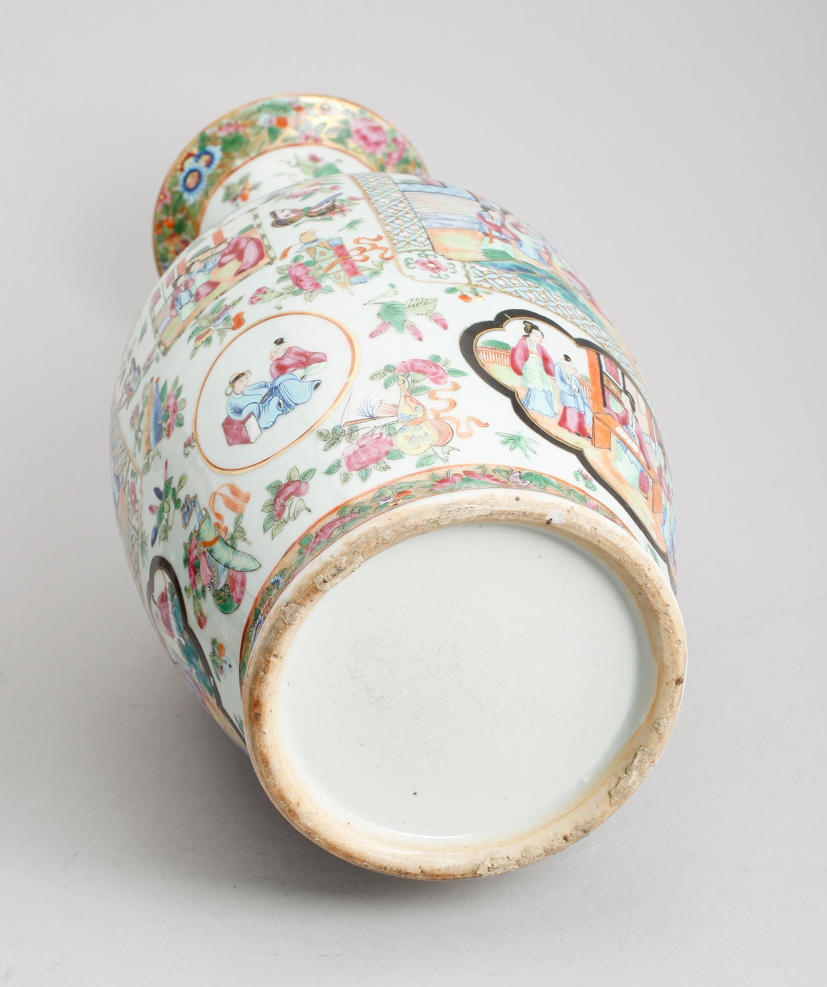 VAS, porslin, Kina, Kanton, 1800-tal.