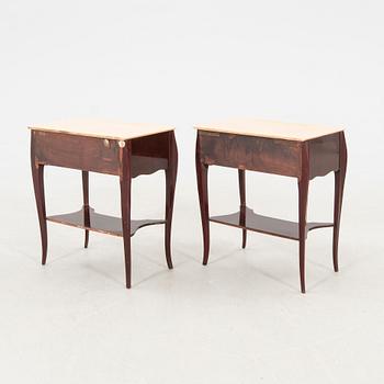 Bedside tables, a pair from the second half of the 20th century.